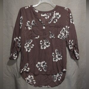 Floral Brown Women's Top